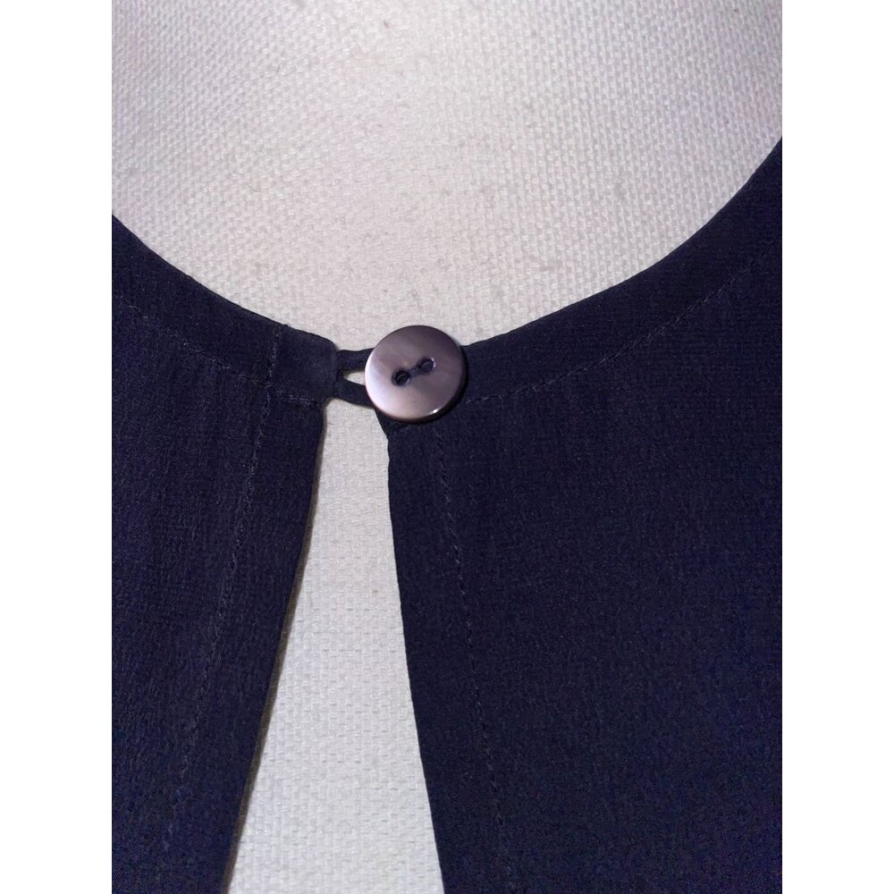 Eileen Fisher Cardigan Womens PS Petites Used Blue 100% Silk - Picture 11 of 14